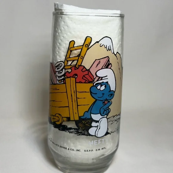 Vintage Smurf Glasses from 1982-1983, lot of 13 - Picture 7 of 16